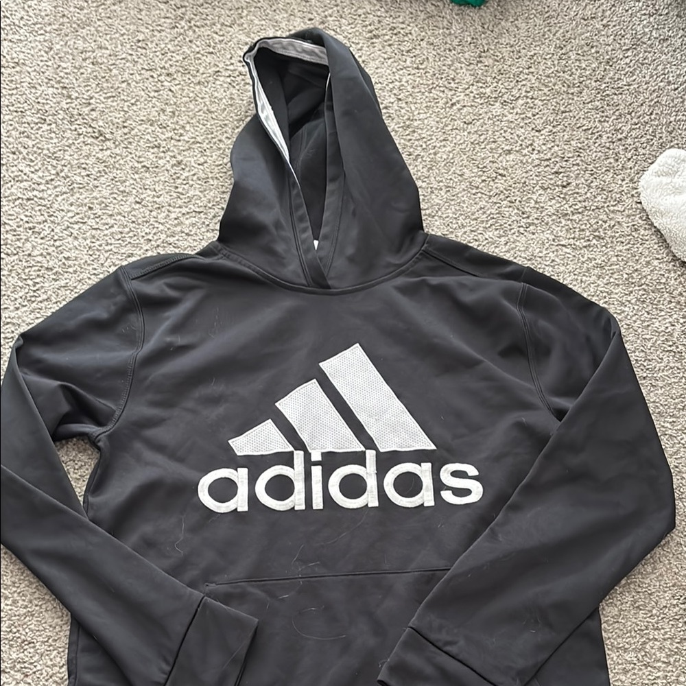 Adidas Black and White Hoodie